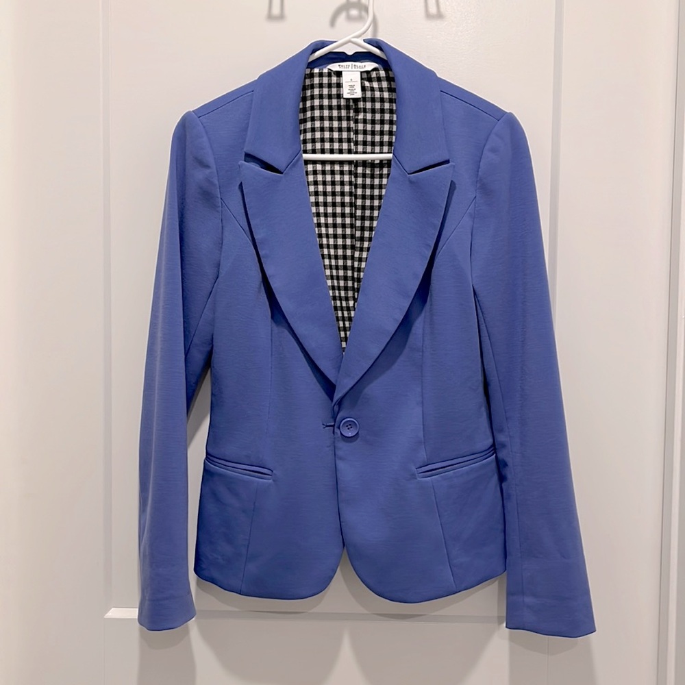 White House Black Market Purple Blazer Size 6